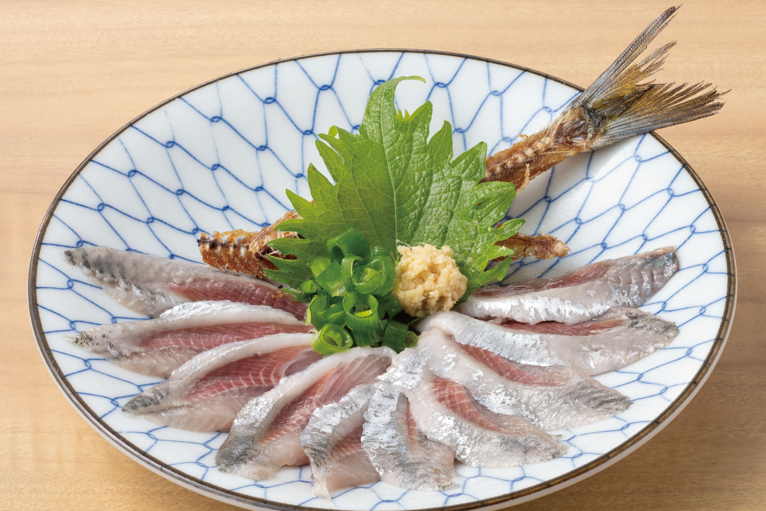 庄や旬メニュー　2025年6月　海鮮　刺身　鰯（薄造り又はたたき）　庄や　㈱かんなん丸